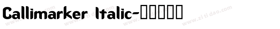Callimarker Italic字体转换